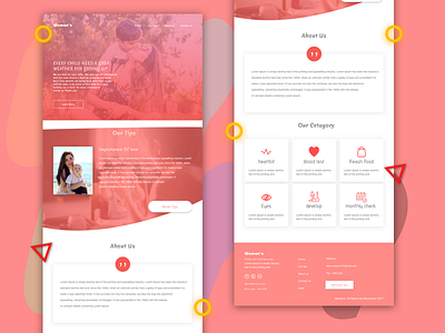 Woman's landing page typography ui ux web design website womans