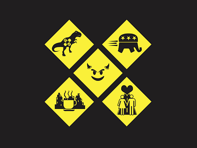 Road Signs graphic design illustration