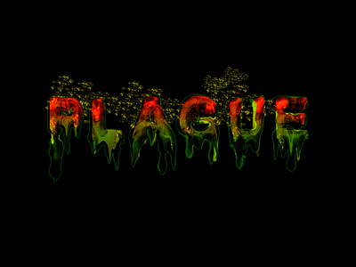Plague Word Art blend modes dripping photoshop word art