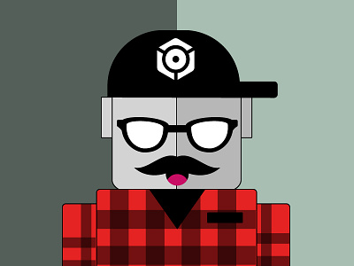 Hip-Bot avatar bot chat bot design flat design illustration