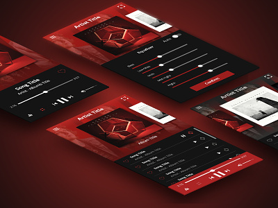 Daily UI 009 - Music Player daily daily ui interface isometric mobile music player ui