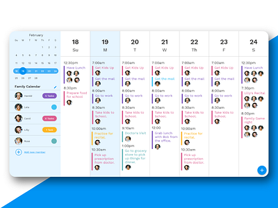 Family Calendar - Daily UI