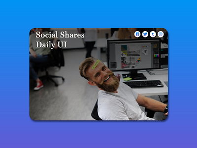 Social Shares - Daily UI daily daily ui share simple social ui
