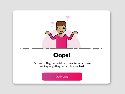 Error Page - Daily UI 404 clean confused daily daily ui error flat message page simple