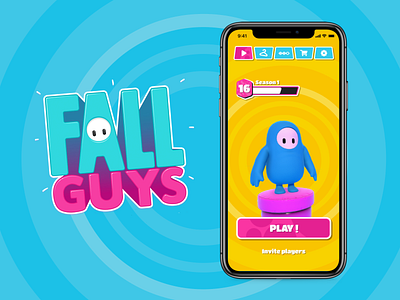 Fall Guys - Mobile adaptation app design fall fallguys game guys ios iphone mobile ui