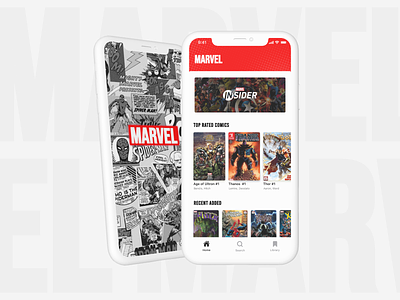 Marvel Comics - App app comics design heroes iphone marvel marvel studios mobile ui