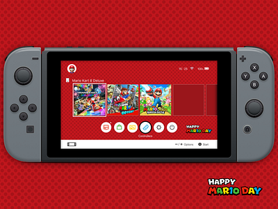 Mario Day - Nintendo Switch Theme bros design game mario nintendo odissey switch theme ui