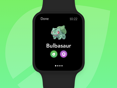 Pokedex - Apple Watch bulbasaur design grass green iphone mobile os pokedex pokemon watch