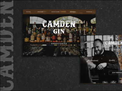 Landing Page For CAMDEN GIN by Stephen Simkin on Dribbble