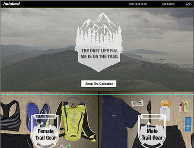 Landing Page Design for Sports Gear design graphics layout