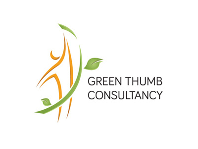 Green Thumb Consultancy business consultancy green logo orange