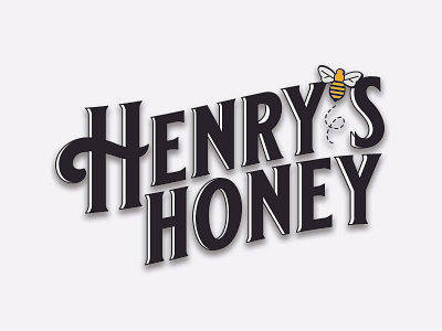 Henry's Honey Logo branding honey logo
