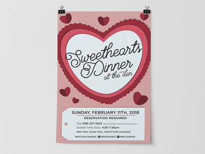 Sweetheart's Dinner Poster poster valentine