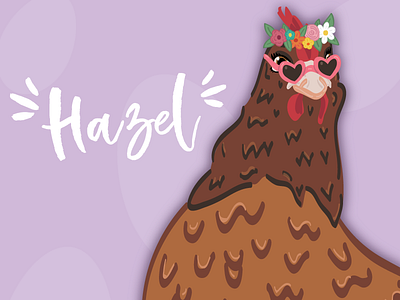 Spunky Hens - Hazel adobe illustrator cartoon chicken chickens drawing illustration ipad procreate vector