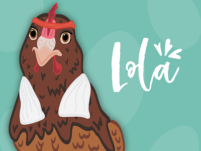 Spunky Hens - Lola adobe illustrator cartoon chicken chickens drawing illustration ipad procreate vector