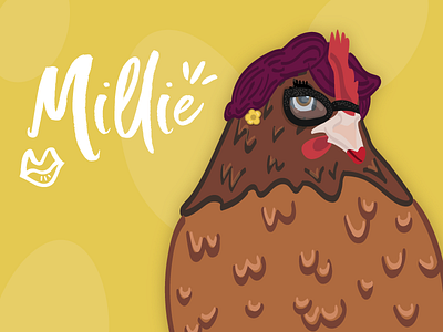 Spunky Hens - Millie adobe illustrator cartoon chicken chickens drawing illustration ipad procreate vector