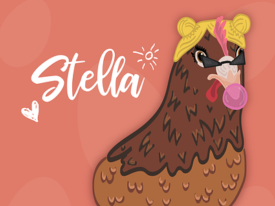 Spunky Hens - Stella adobe illustrator cartoon chicken chickens drawing illustration ipad procreate vector