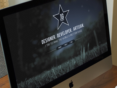 Portfolio Site (Concept) blue dark interface menu simple star ui web