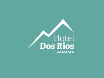 Hotel Dos Rios Logo - Chiriqui, Panama brand illustration logo white