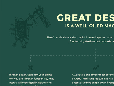 Well Oiled Machine Site single page website ui ux web