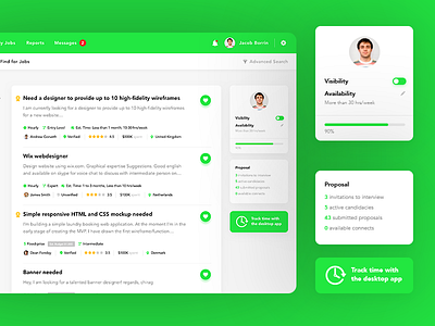 #02 Upwork Fresh Look clean design minimalist ui ux