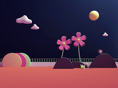 spring c4d illustration