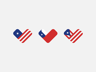 flags design flag heart icon logo minimal vector