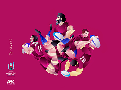 Georgian Rugby _4 design georgia illustration japan minimal rugby sport typography vector