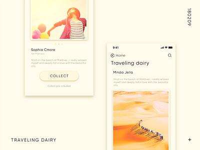 Traveling dairy app design fashion illustrator mobile modern travel ui ux web