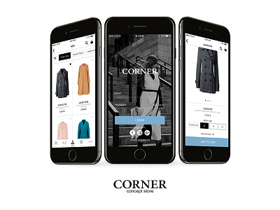 Corner Concept Store app design e commerce