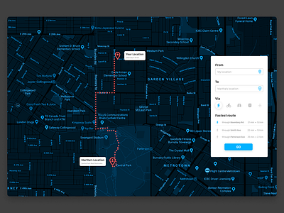 DailyUI Challenge - #020 daily ui daily ui 020 dailyui design figma figmadesign location map navigation transport ui web