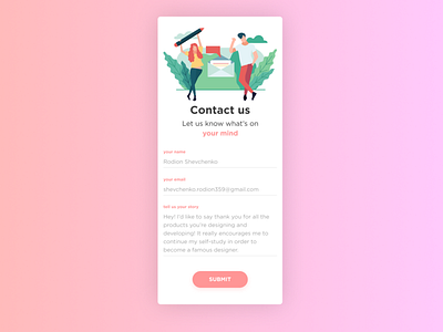 DailyUI Challenge - #028 contact us daily ui daily ui 028 dailyui design figma figmadesign mobile ui web