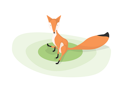 Bored Fox caracter design flat illustration vector web