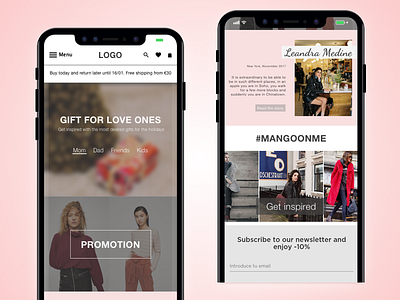 Fashion brand-Main screen e commerce fashion fashion project iphonex mobile