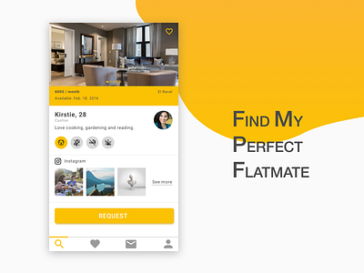 Design exercise | Find my perfect flatmate challenge design exercise ui ux