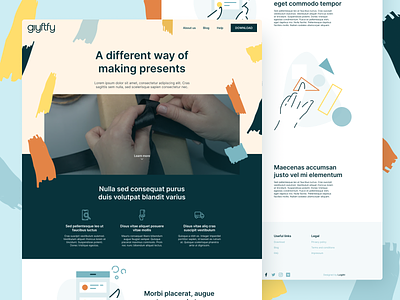 Giyftfy Landing Page brand design brand identity design identity illustration minimal mockup vector web design