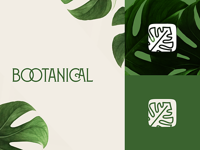 Bootanical App Logotype Icon app brand brand design brand identity branding illustration logo minimal typography vector