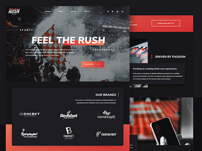 Rush Partners cms corporate corporate branding design igaming logo ui uxresearch website website animation