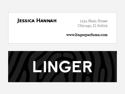 Linger - Business Cards branding business cards identity logo print