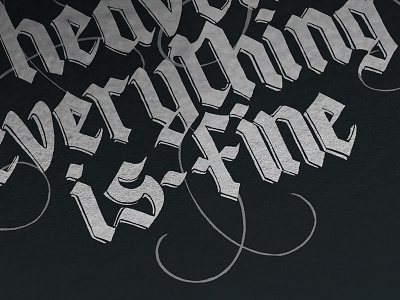 In Heaven calligraphy lettering typography