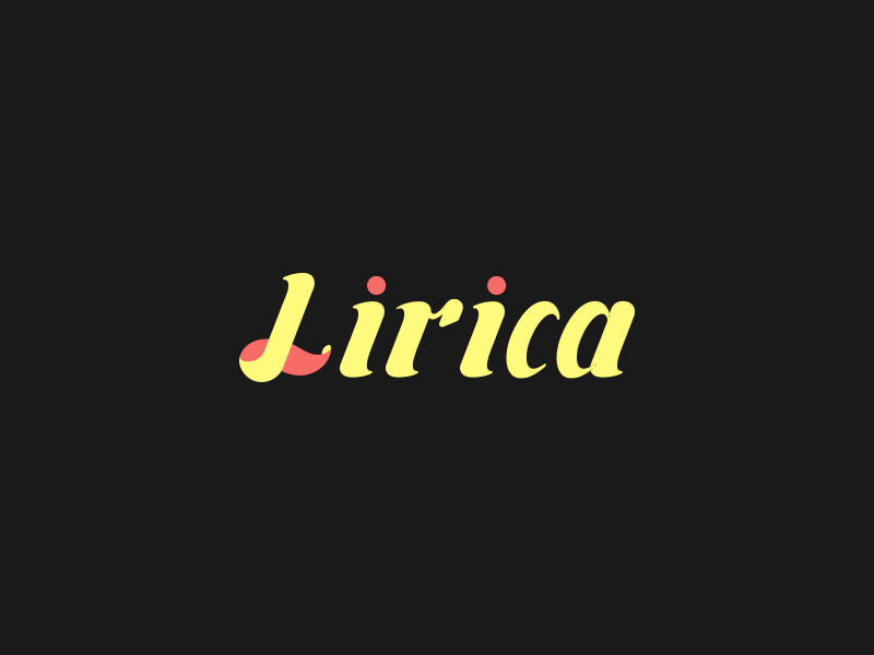 Lirica brush calligraphy hand-drawn identity lettering logo logotype music pen type typeface typography