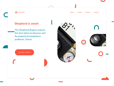 Shepherd Homepage duotone homepage minimalism whitespace