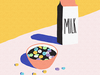 milk.and.cereals illustration colors minimal
