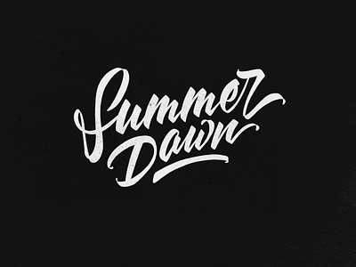 Summer Dawn | Free lettering brush calligraphy calligraphy design graphic design hand lettering handwriting handwritten logo lettering lettering artist logo logo design