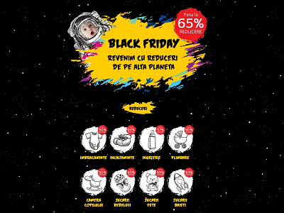 Black Friday blackout baby black friday campaign discount ecommerce romania space