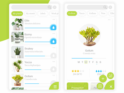 Remember to water your plants app design plant plants uipractice user interface