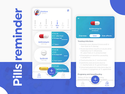 Pill reminder app meds pill ui ui design