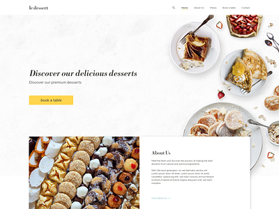 Dessert site web design dessert ui ui ux uidesign xd