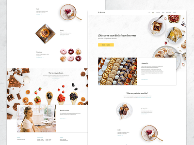 Dribble Dessert Web design dessert ui ui ux uidesign webdesign website website design xd