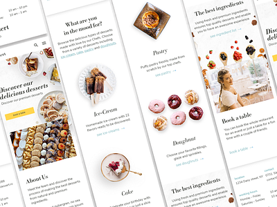 Dessert site mobile android design dessert mobile mobile ui ui ui ux uidesign xd